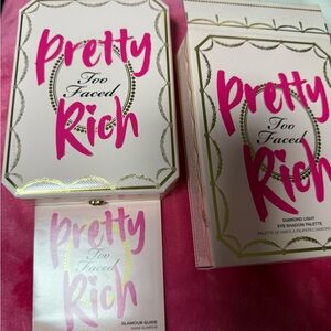 Too Faced Pretty Rich Palette with Pink and Gold Accents